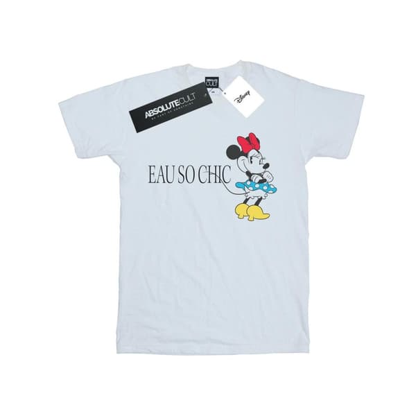 Disney Girls Minnie Mouse Eau So Chic Cotton T-Shirt White 5-6 Years
