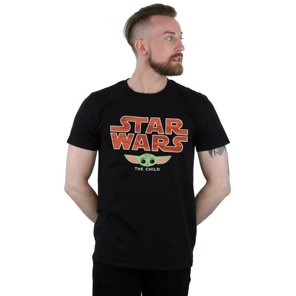Star Wars Mens The Mandalorian The Child Sunset T-Shirt