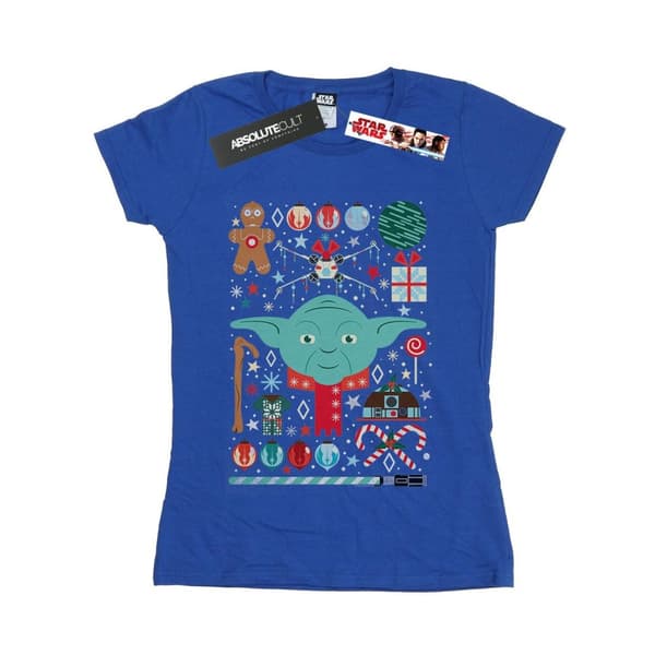 Star Wars Yoda Christmas - bomulls-T-shirt för kvinnor/damer
