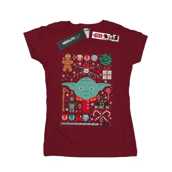 Star Wars Yoda Christmas - bomulls-T-shirt för kvinnor/damer