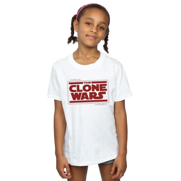 Star Wars Girls Clone Wars Logo Cotton T-Shirt