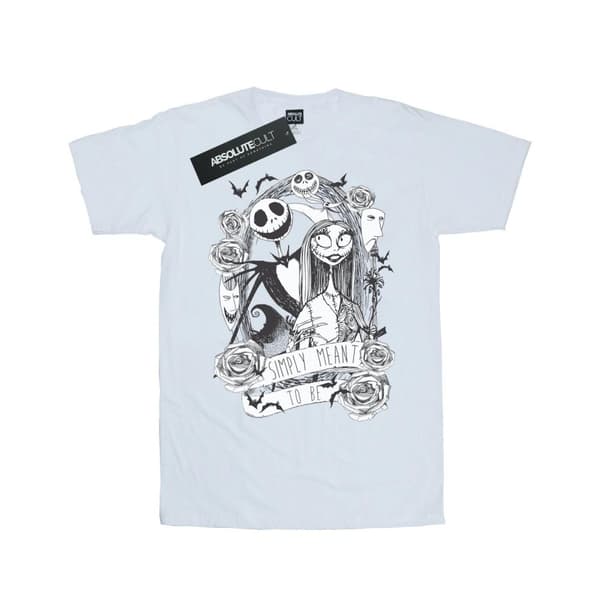 Disney Dam/Lady Nightmare Before Christmas - pojkvänströja i bomull - Simply Meant To Be White XXL