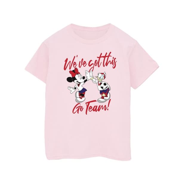Disney Minnie Daisy We´ve Got This - T-shirt i bomull för flickor Baby Pink 9-11 Years