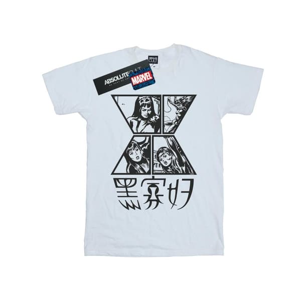 Marvel Mens Black Widow Symbol T-Shirt White XXL