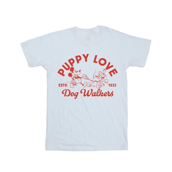 Disney Musse Pigg Puppy Love T-shirt i bomull för flickor White 7-8 Years