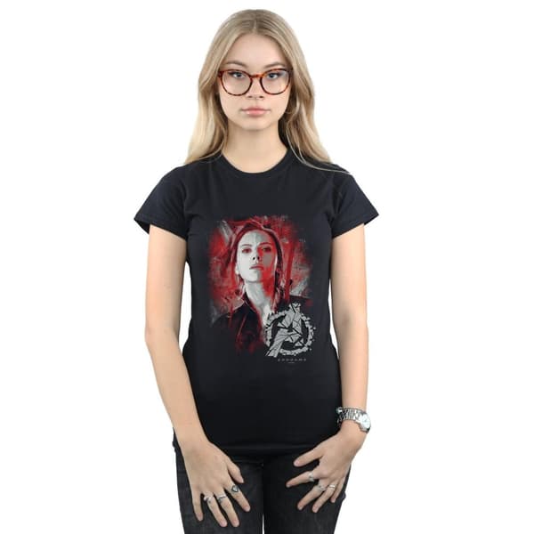 Marvel Womens/Ladies Avengers Endgame Black Widow Brushed Cotton T-Shirt