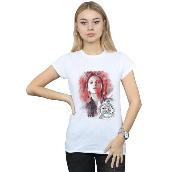 Marvel Womens/Ladies Avengers Endgame Black Widow Brushed Cotton T-Shirt