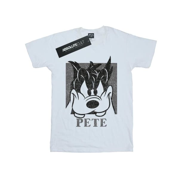 Disney Dam/Tjej Pete - Boyfriend-T-shirt i bomull med avklippt huvud