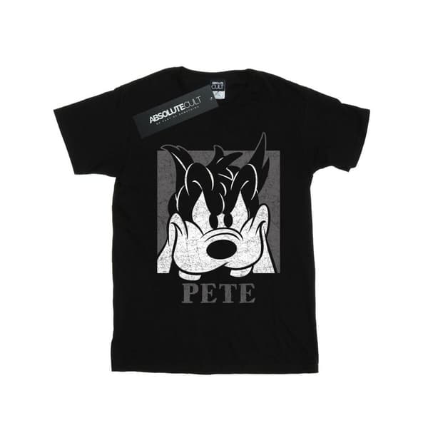 Disney Dam/Tjej Pete - Boyfriend-T-shirt i bomull med avklippt huvud