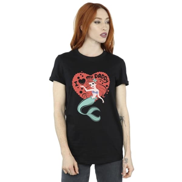 Disney Womens/Ladies The Little Mermaid Love Daddy Cotton Boyfriend T-Shirt