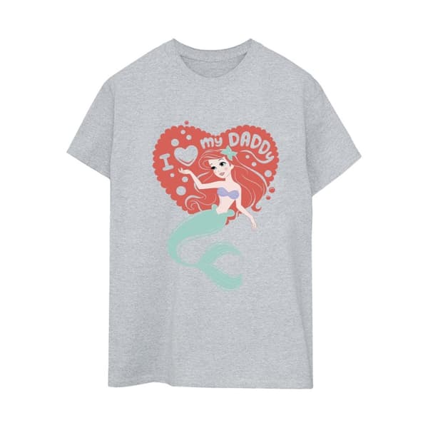 Disney Womens/Ladies The Little Mermaid Love Daddy Cotton Boyfriend T-Shirt