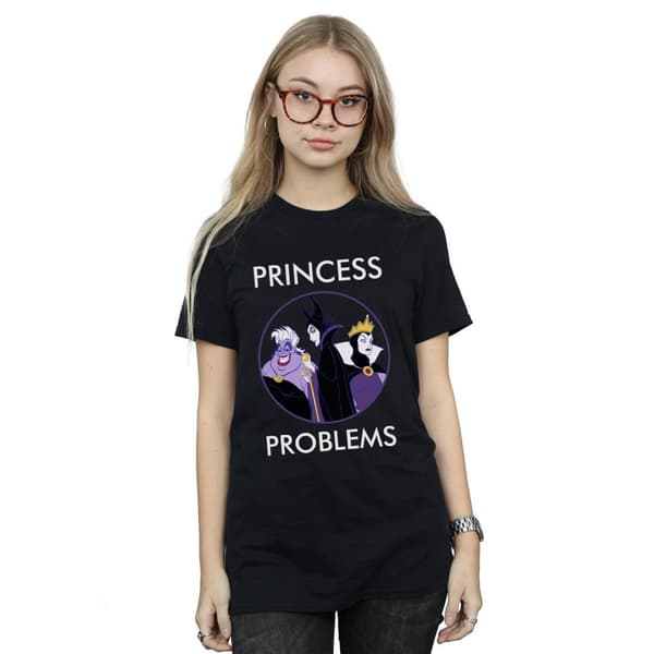 Disney Womens/Ladies Villains Princess Headaches Cotton Boyfriend T-Shirt