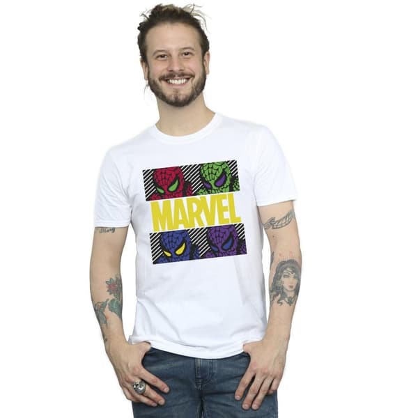 Marvel Mens Spider-Man Pop Art T-Shirt