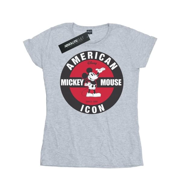 Disney Womens/Ladies Mickey Mouse American Icon Cotton T-Shirt