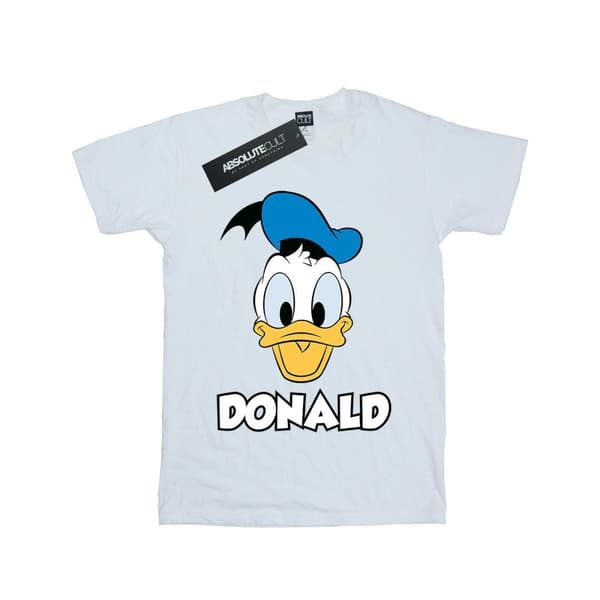 Disney Girls Donald Duck Face Cotton T-Shirt