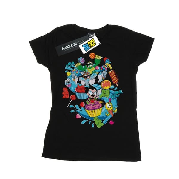 DC Comics Womens/Ladies Teen Titans Go Candy Mania Cotton T-Shirt