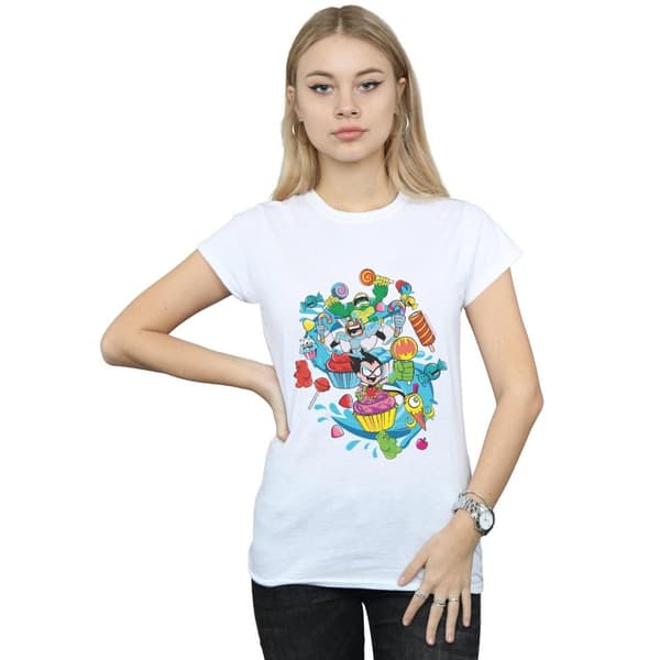 DC Comics Womens/Ladies Teen Titans Go Candy Mania Cotton T-Shirt