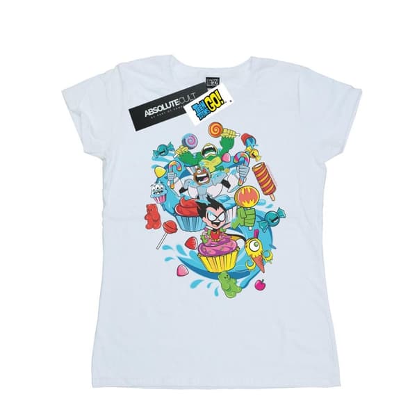 DC Comics Womens/Ladies Teen Titans Go Candy Mania Cotton T-Shirt