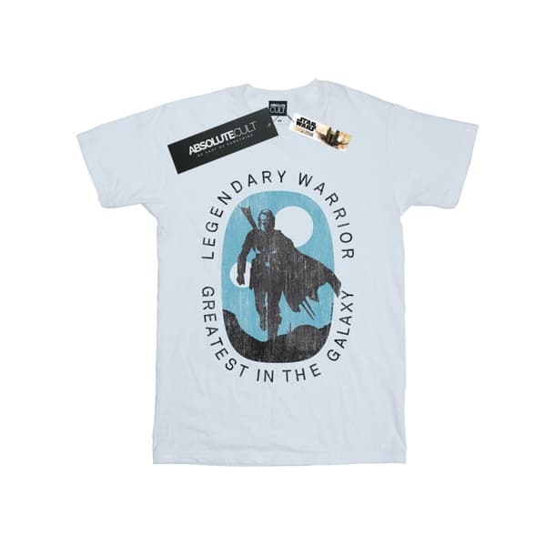 Star Wars Girls The Mandalorian Legendary Warrior Greatest In The Galaxy Cotton T-Shirt White 7-8 Years