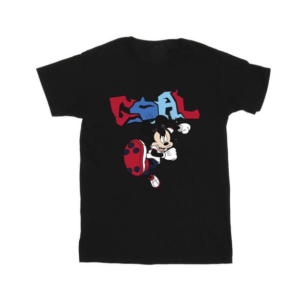 Disney Flickor Musse Pigg Mål Striker Pose Bomulls-T-shirt