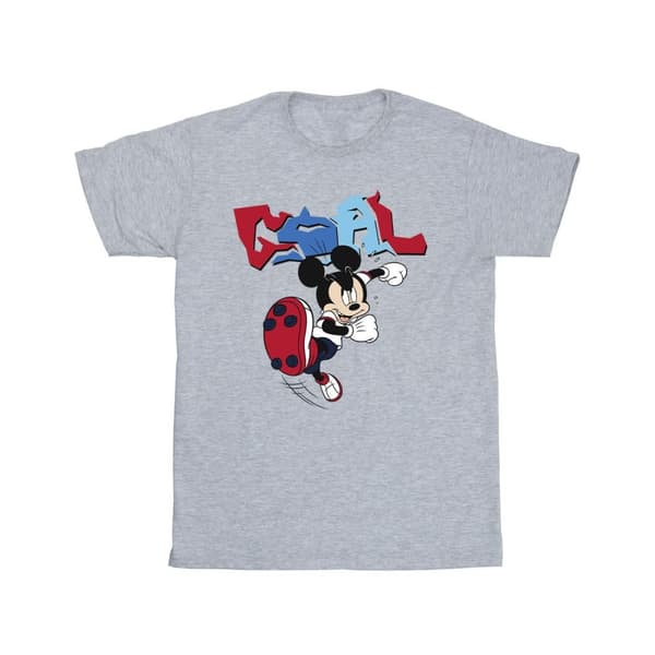 Disney Flickor Musse Pigg Mål Striker Pose Bomulls-T-shirt