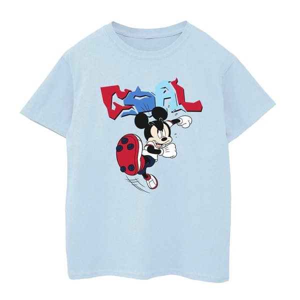 Disney Flickor Musse Pigg Mål Striker Pose Bomulls-T-shirt