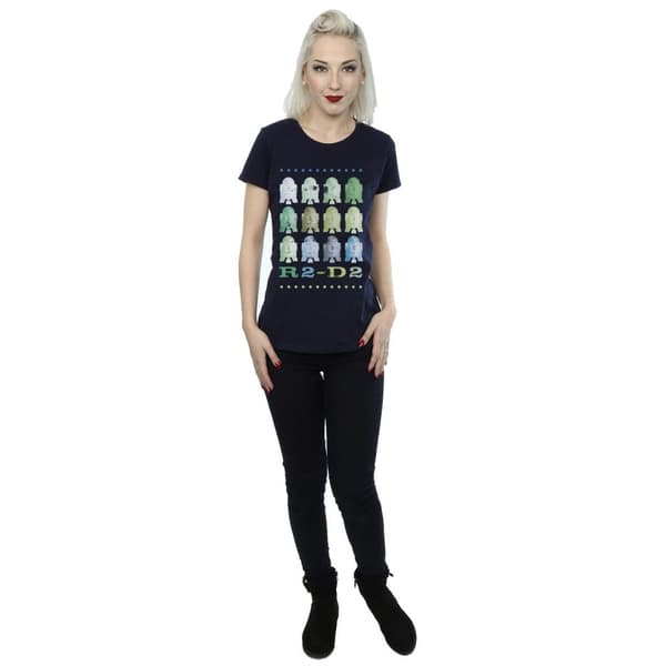 Star Wars Grön R2-D2 t-shirt i bomull för damer/kvinnor