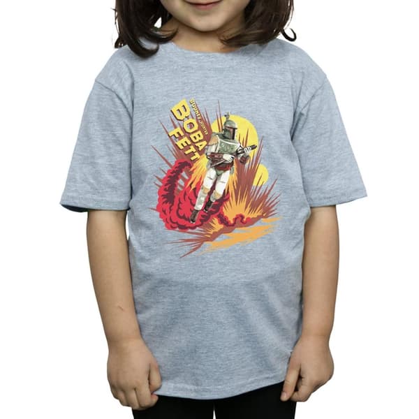 Star Wars Girls Boba Fett Rocket Powered Cotton T-Shirt