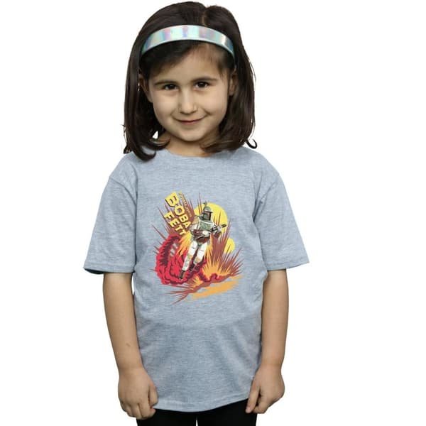 Star Wars Girls Boba Fett Rocket Powered Cotton T-Shirt