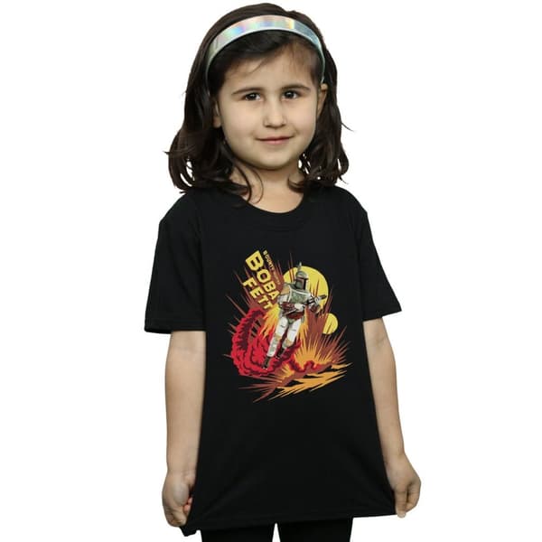 Star Wars Girls Boba Fett Rocket Powered Cotton T-Shirt