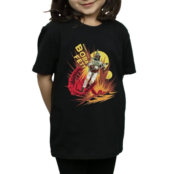 Star Wars Girls Boba Fett Rocket Powered Cotton T-Shirt