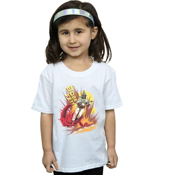 Star Wars Girls Boba Fett Rocket Powered Cotton T-Shirt