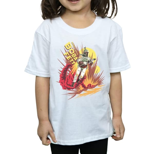Star Wars Girls Boba Fett Rocket Powered Cotton T-Shirt