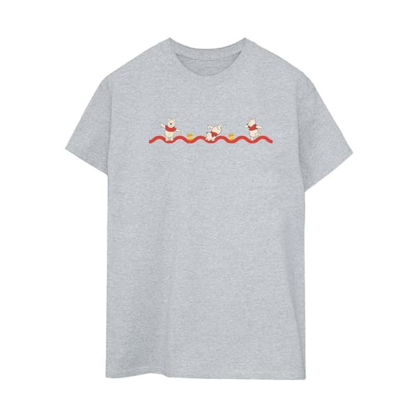 Disney Dam / Dam Winnie The Pooh Hunny Line Boyfriend T-shirt i bomull