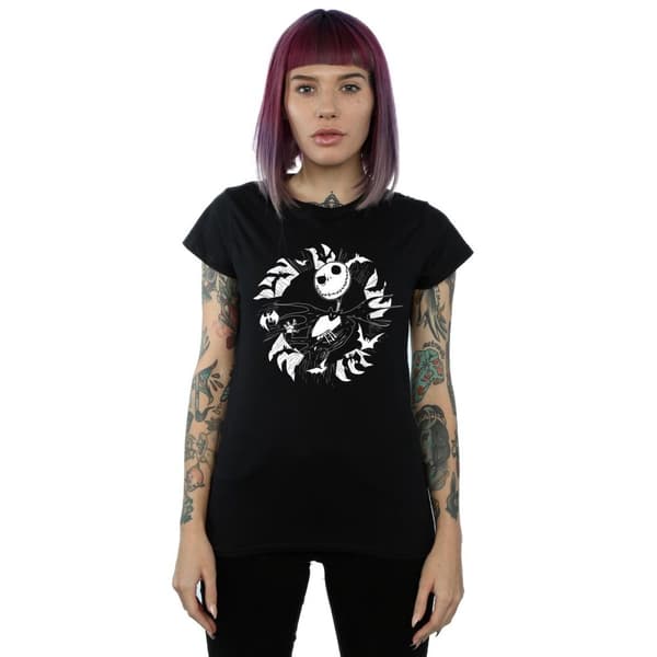 Disney Dam/Tjej - Nightmare Before Christmas Jack Bat Circle - T-shirt i bomull