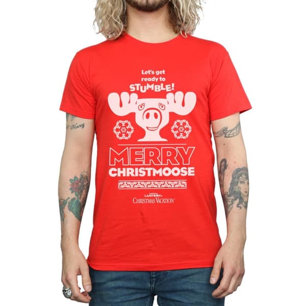 National Lampoon´s Christmas Vacation Mens Merry Christmoose T-Shirt