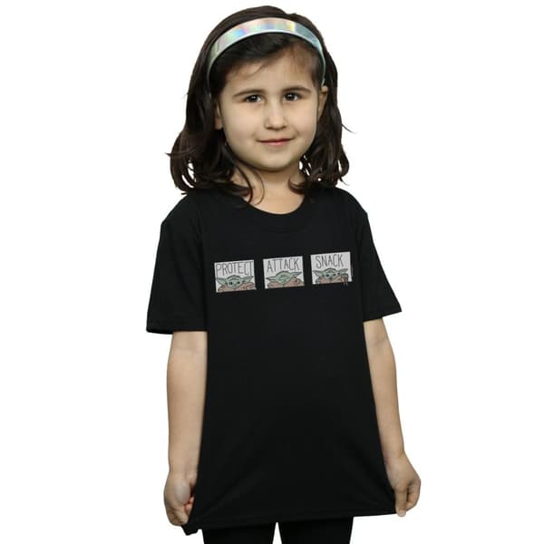 Star Wars Girls The Mandalorian The Child Tiles T-shirt i bomull