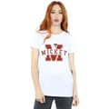 Pikkukuva 3 / 4: Disney Womens/Ladies Mickey Mouse Letter Peak Cotton Boyfriend T-Shirt