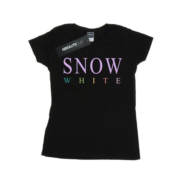 Disney Princess Womens/Ladies Snow White Graphic Cotton T-Shirt Black XXL