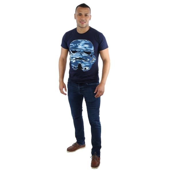 Star Wars Mens Stormtrooper Command Midnight Camo T-Shirt