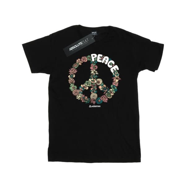Woodstock Mens Floral Peace T-Shirt