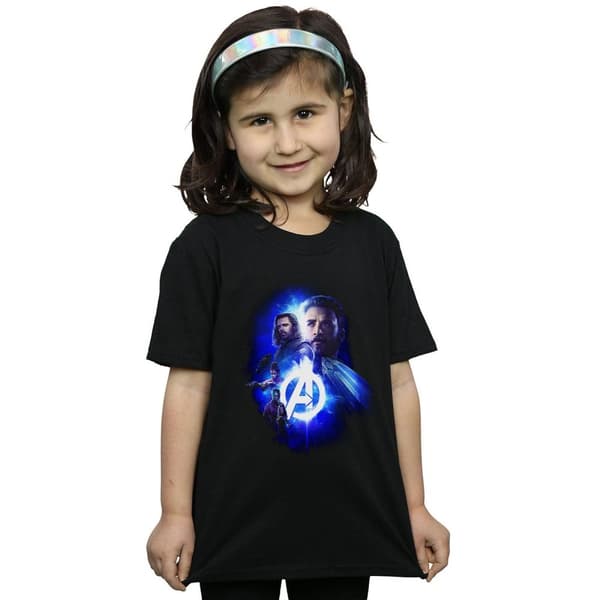 Marvel T-shirt i bomull för flickor Avengers Infinity War Cap Bucky Team Up
