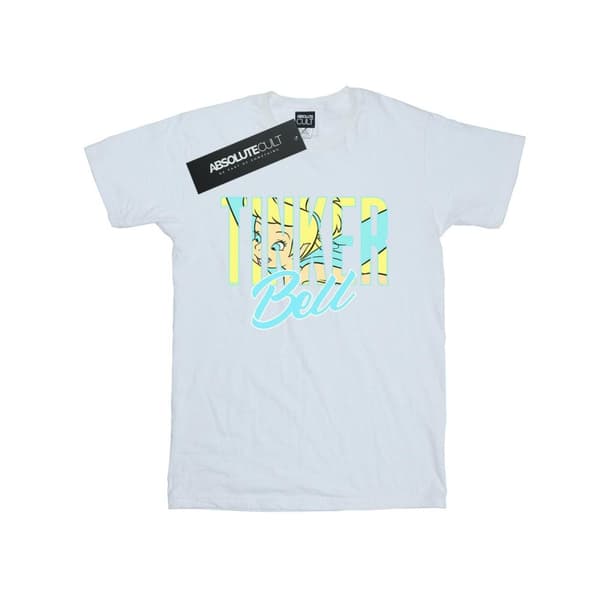 Disney Dam/Tjej Tinker Bell Wording Infill Bomull Boyfriend T-shirt