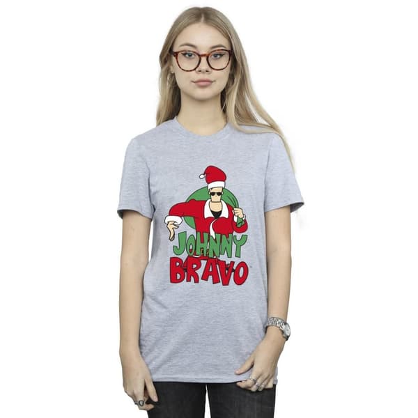 Johnny Bravo Womens/Ladies Johnny Christmas Cotton Boyfriend T-Shirt