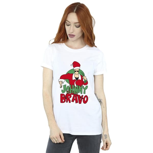 Johnny Bravo Womens/Ladies Johnny Christmas Cotton Boyfriend T-Shirt