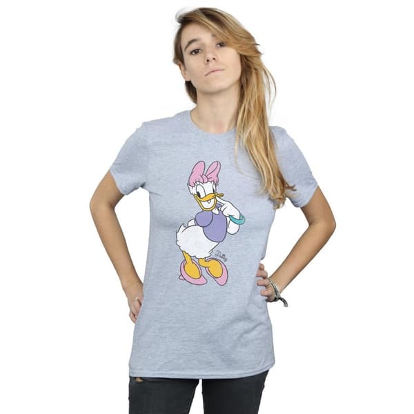 Disney Dam/Lady Classic Daisy Duck Boyfriend T-shirt i bomull