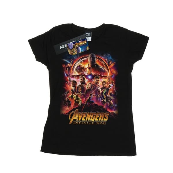Marvel Womens/Ladies Avengers Infinity War Movie Poster Cotton T-Shirt