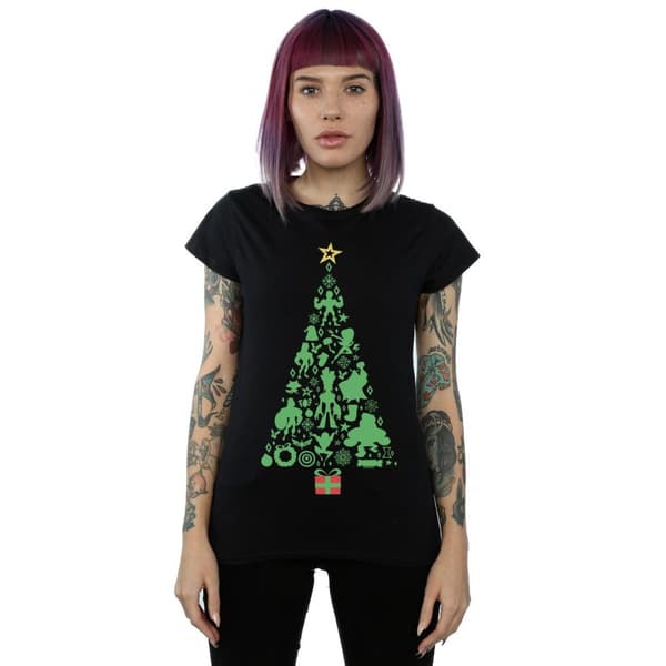 Marvel Womens/Ladies Avengers Christmas Tree Cotton T-Shirt