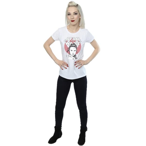 Star Wars Dam/Tjej The Last Jedi - T-shirt i bomull med hjältar