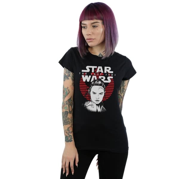 Star Wars Dam/Tjej The Last Jedi - T-shirt i bomull med hjältar